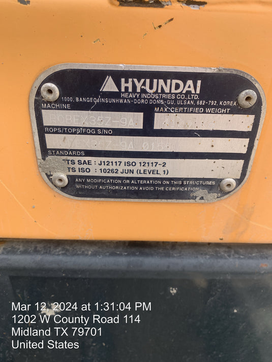 2016 Hyundai R35Z-9A